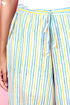 Cambric Cotton Straight Pants In Block Print